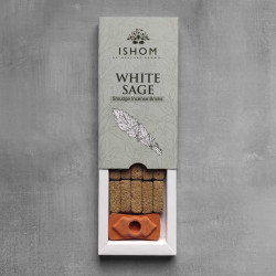 Zestaw 15 Kadzidełek-Cegiełek z Podstawką - Biała Szałwia