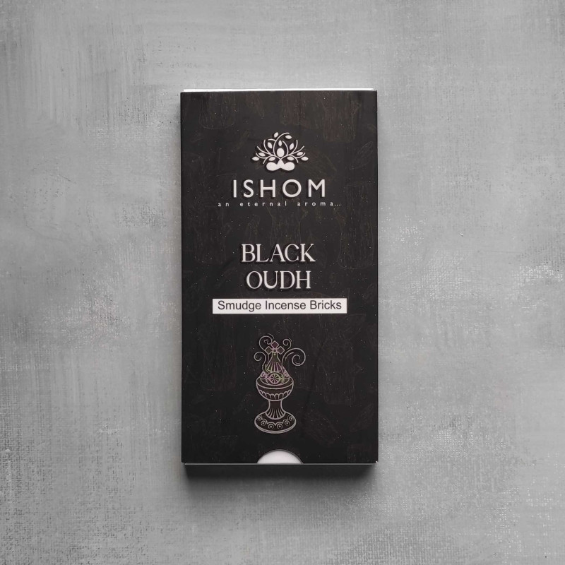Zestaw 15 Kadzidełek-Cegiełek z Podstawką - Czarny Oud