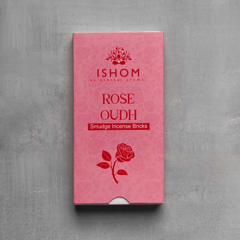Zestaw 15 Kadzidełek-Cegiełek z Podstawką - Różany Oud