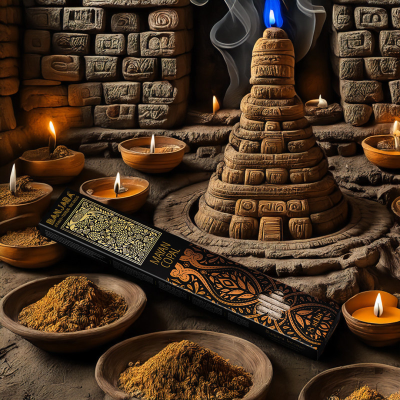 Ekstra długie kadzidełka Banjara o zapachu kopalu majskiego.